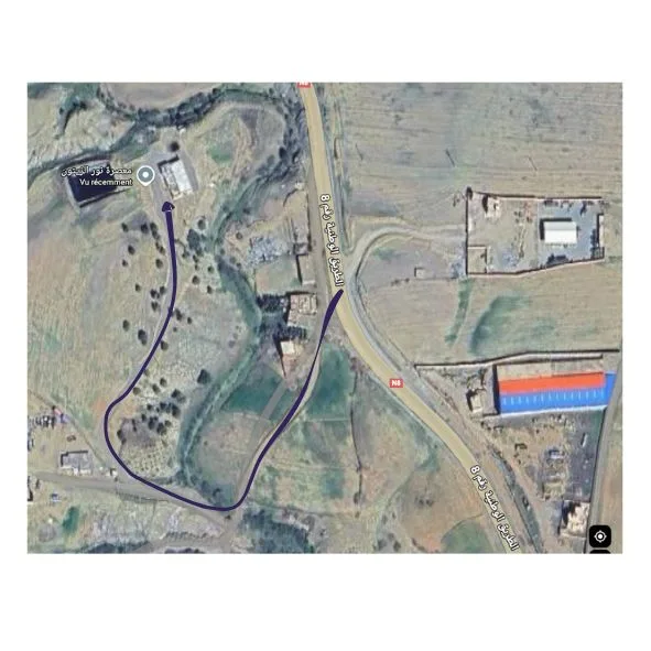 Plan d'accès au moulin Nour Zaytoun